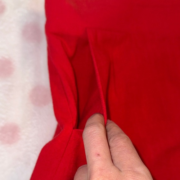 SSYS The Elaine Scallop Ric Rac Linen Skort Set In Red - Picture 9 of 10